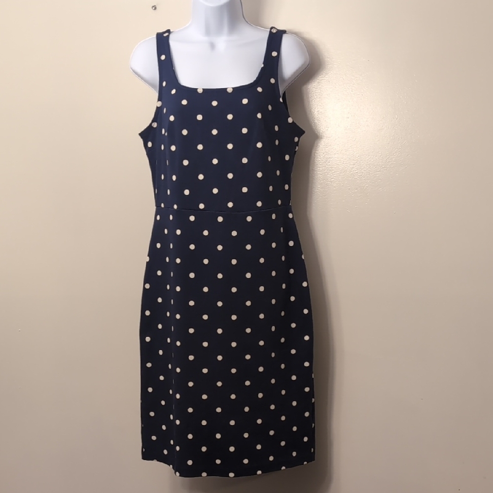 Navy Polka Dot Dress By Old Navy Size M